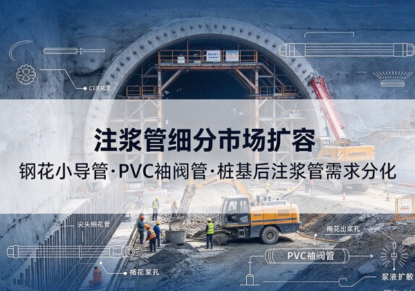 泉山注浆管细分市场扩容，隧道钢花小导管、PVC 袖阀管、桩基后注浆管需求分化